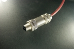 Male connector shielded with armored wire